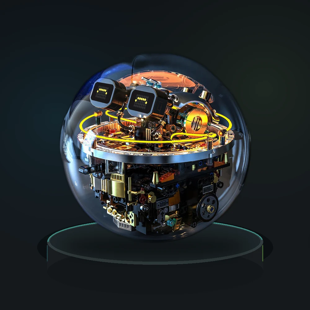 Programmable Sci Fi Robot Ball Remote Control Dynamic Building Blocks Assembly Smart Electronic Toy Creative Tech Gift